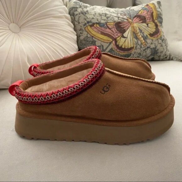 UGG Tazz Chestnut Platform Mule Clog Slipper - Picture 1 of 5
